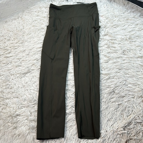 Lululemon Fast and Free High-Rise Crop II 23" *Non-Reflective Dark Olive - Picture 1 of 7